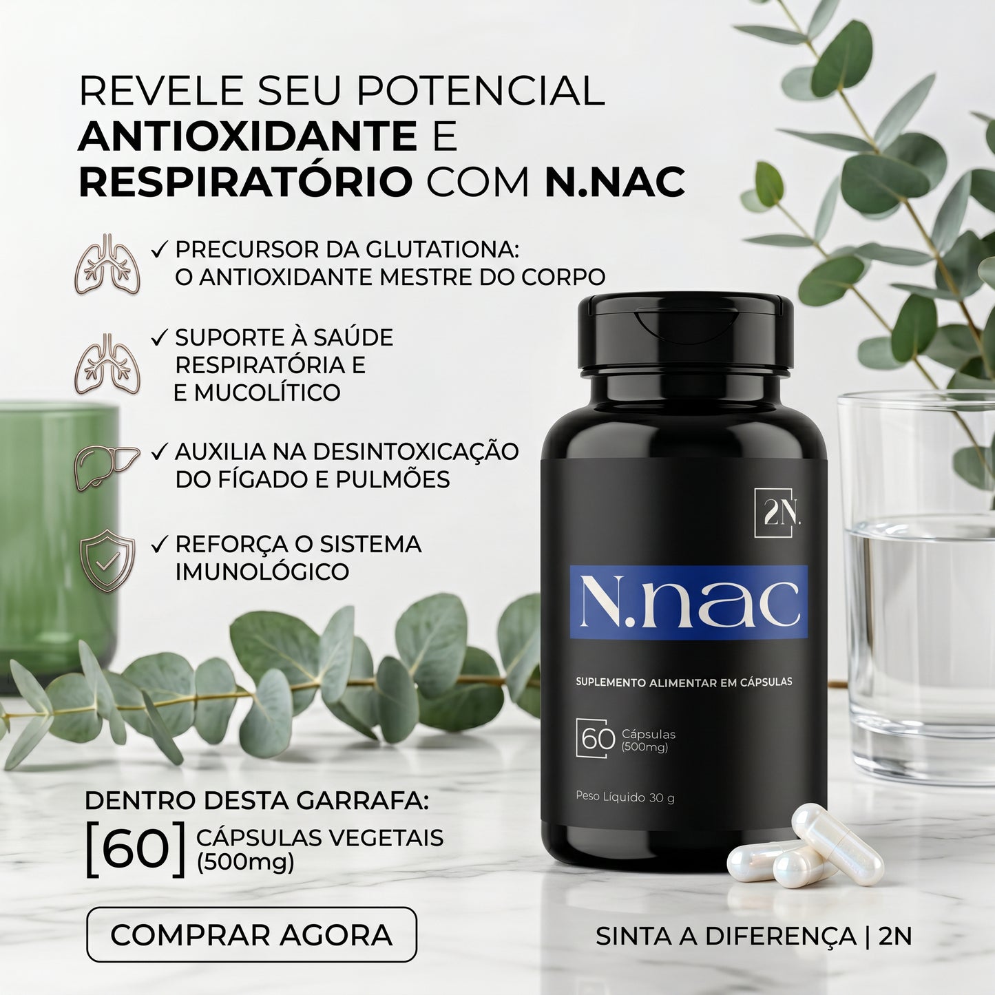 Almofada Linho Natural 50x50 — Coleção Outono